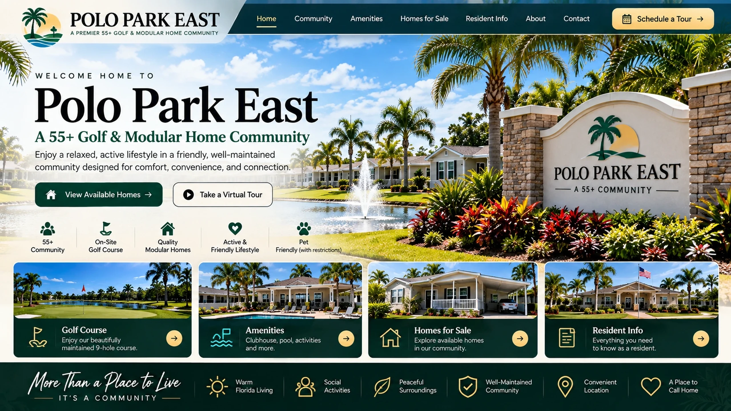 Polo Park East community website visualization